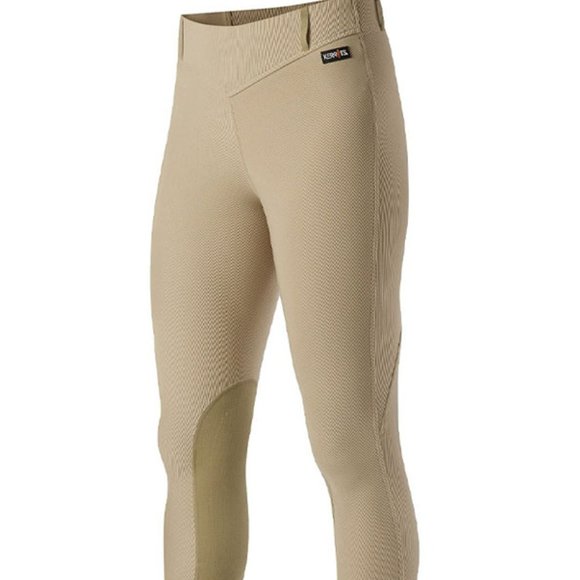 Kerrits Ladies Microcord Knee Patch Tights - Picture 3 of 11